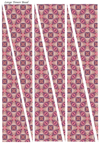 Large Tower Paper Beads Template Design #133