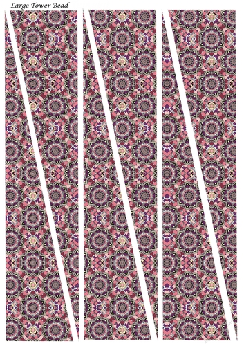 Large Tower Paper Beads Template Design #132