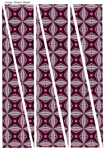 Large Tower Paper Beads Template Design #131