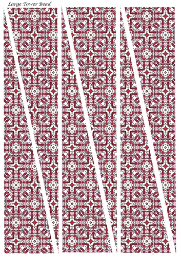 Large Tower Paper Beads Template Design #130