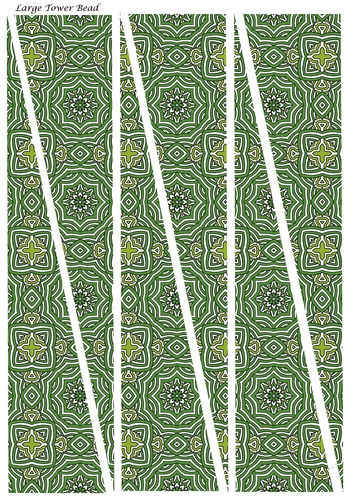 Large Tower Paper Beads Template Design #127