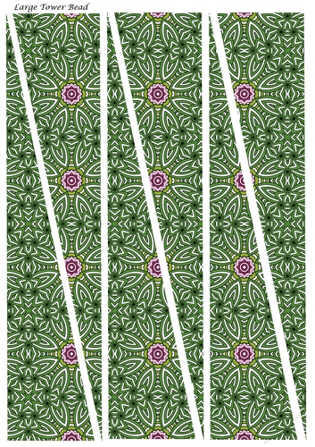 Large Tower Paper Beads Template Design #126