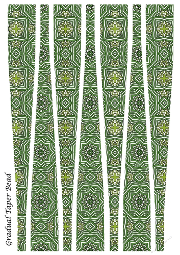 Large Gradual Taper Barrel Paper Beads Template Design #127