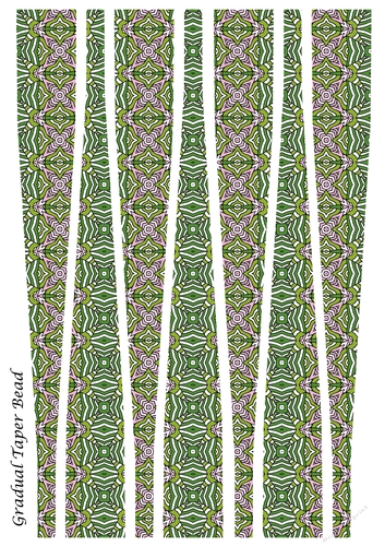 Large Gradual Taper Barrel Paper Beads Template Design #129