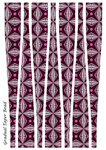Large Gradual Taper Barrel Paper Beads Template Design #131