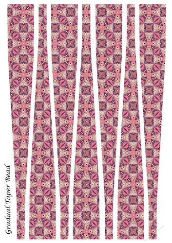Large Gradual Taper Barrel Paper Beads Template Design #133