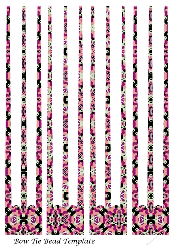 Bow Tie Three Prong Paper Beads Template Design #135
