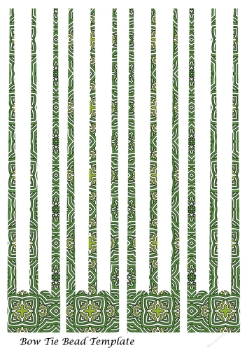 Bow Tie Three Prong Paper Beads Template Design #127