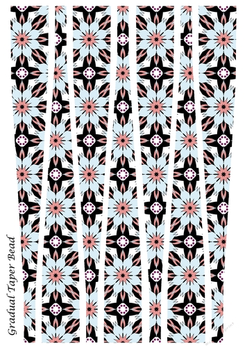 Large Gradual Taper Barrel Paper Beads Template Design #140