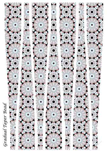 Large Gradual Taper Barrel Paper Beads Template Design #138