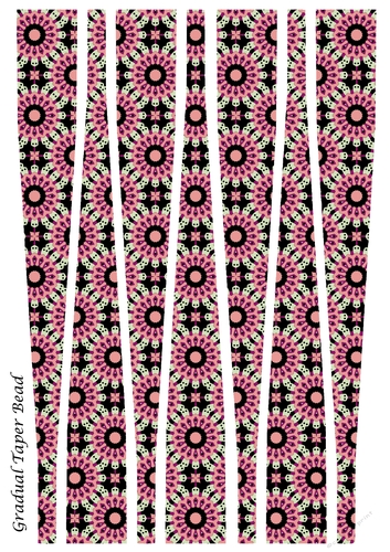 Large Gradual Taper Barrel Paper Beads Template Design #137