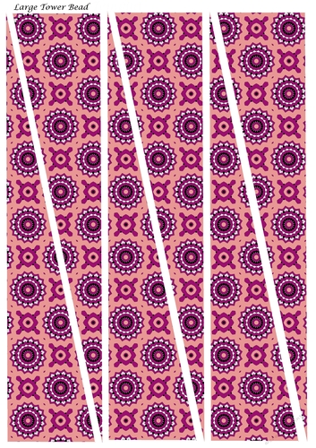 Large Tower Paper Beads Template Design #136