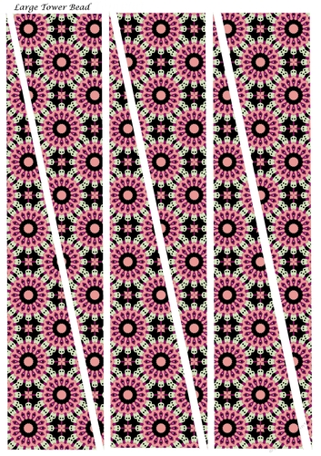 Large Tower Paper Beads Template Design #137
