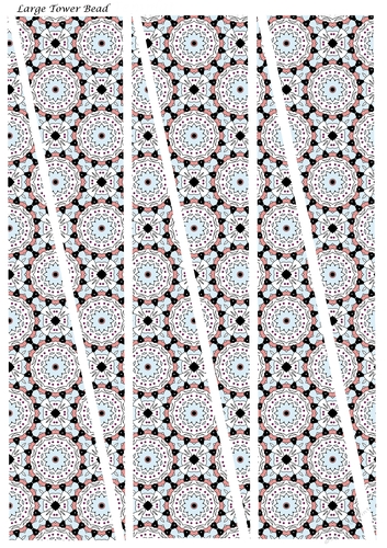 Large Tower Paper Beads Template Design #138