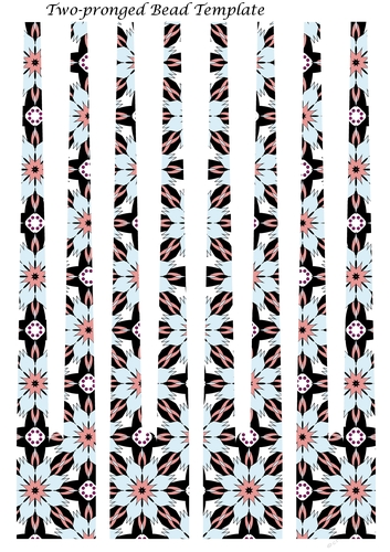 Double Barrel Paper Beads Template Design #140