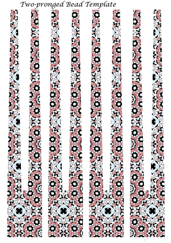 Double Barrel Paper Beads Template Design #139