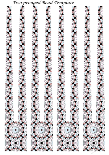 Double Barrel Paper Beads Template Design #138