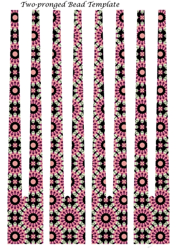 Double Barrel Paper Beads Template Design #137
