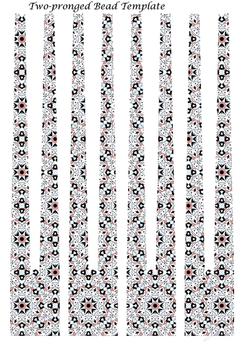 Double Barrel Paper Beads Template Design #141
