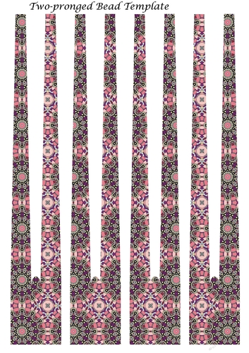 Double Barrel Paper Beads Template Design #143