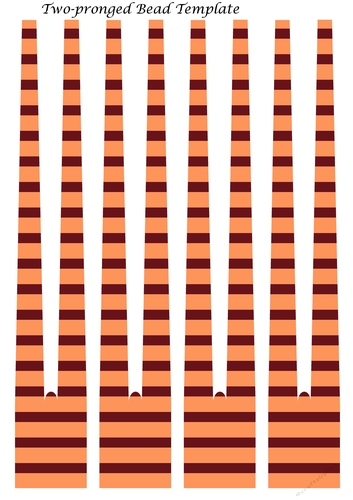 Double Barrel Paper Beads Template Design #144