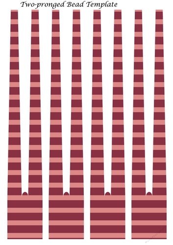 Double Barrel Paper Beads Template Design #145