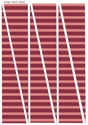 Large Tower Paper Beads Template Design #145