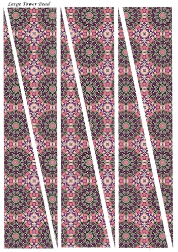 Large Tower Paper Beads Template Design #143