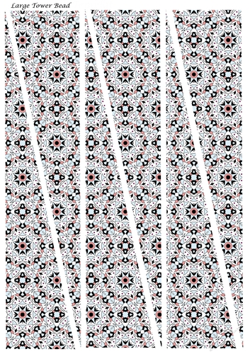 Large Tower Paper Beads Template Design #141
