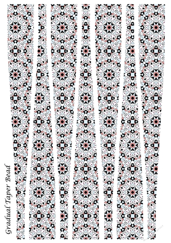 Large Gradual Taper Barrel Paper Beads Template Design #141