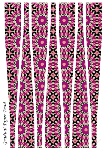 Large Gradual Taper Barrel Paper Beads Template Design #142