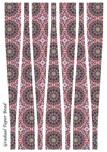 Large Gradual Taper Barrel Paper Beads Template Design #143