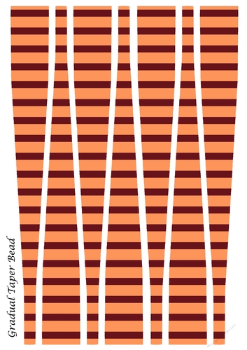 Large Gradual Taper Barrel Paper Beads Template Design #144