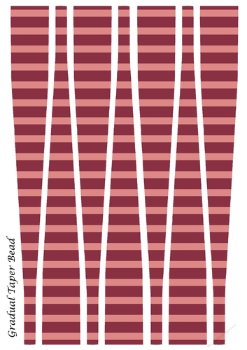Large Gradual Taper Barrel Paper Beads Template Design #145