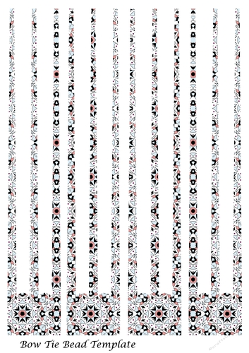 Bow Tie Three Prong Paper Beads Template Design #141