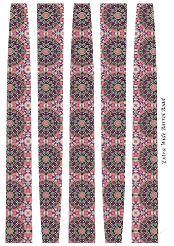 Extra Wide Barrel Beads Template Design #143