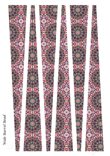 Wide Barrel Paper Beads Template Design #143