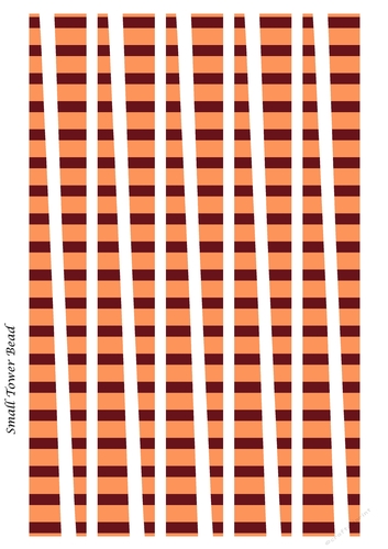 Small Tower Paper Beads Template Design #144