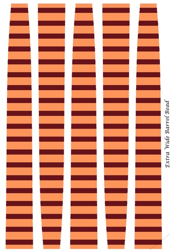 Extra Wide Barrel Paper Beads Template Design #144