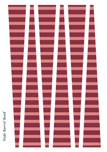 Wide Barrel Tube Paper Beads Template Design #145