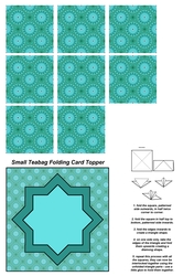 Teabag Folding Card Toppers Kit With Two Folding Cards and Two Sizes; Design 02
