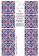 A4 Single Sheet of Large Teabag Squares; Design 21
