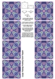 A4 Single Sheet of Large Teabag Squares; Design 22