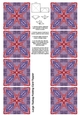 A4 Single Sheet of Large Teabag Squares; Design 25
