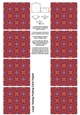 A4 Single Sheet of Large Teabag Squares; Design 26