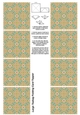 A4 Single Sheet of Large Teabag Squares; Design 27