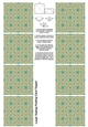 A4 Single Sheet of Large Teabag Squares; Design 28