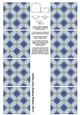 A4 Single Sheet of Large Teabag Squares; Design 30
