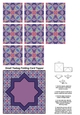 A4 Single Sheet of Small Teabag Squares with Card Topper; Design 21