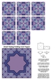 A4 Single Sheet of Small Teabag Squares with Card Topper; Design 22